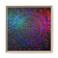 Aztec Mandala Wall Art - Colorful Cultural Decor
