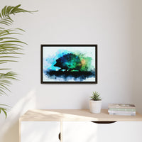 Hedgehog Silhouette Watercolor Art | Nature-Inspired Home Decor