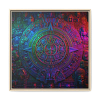 Aztec Mandala Wall Art - Colorful Cultural Decor