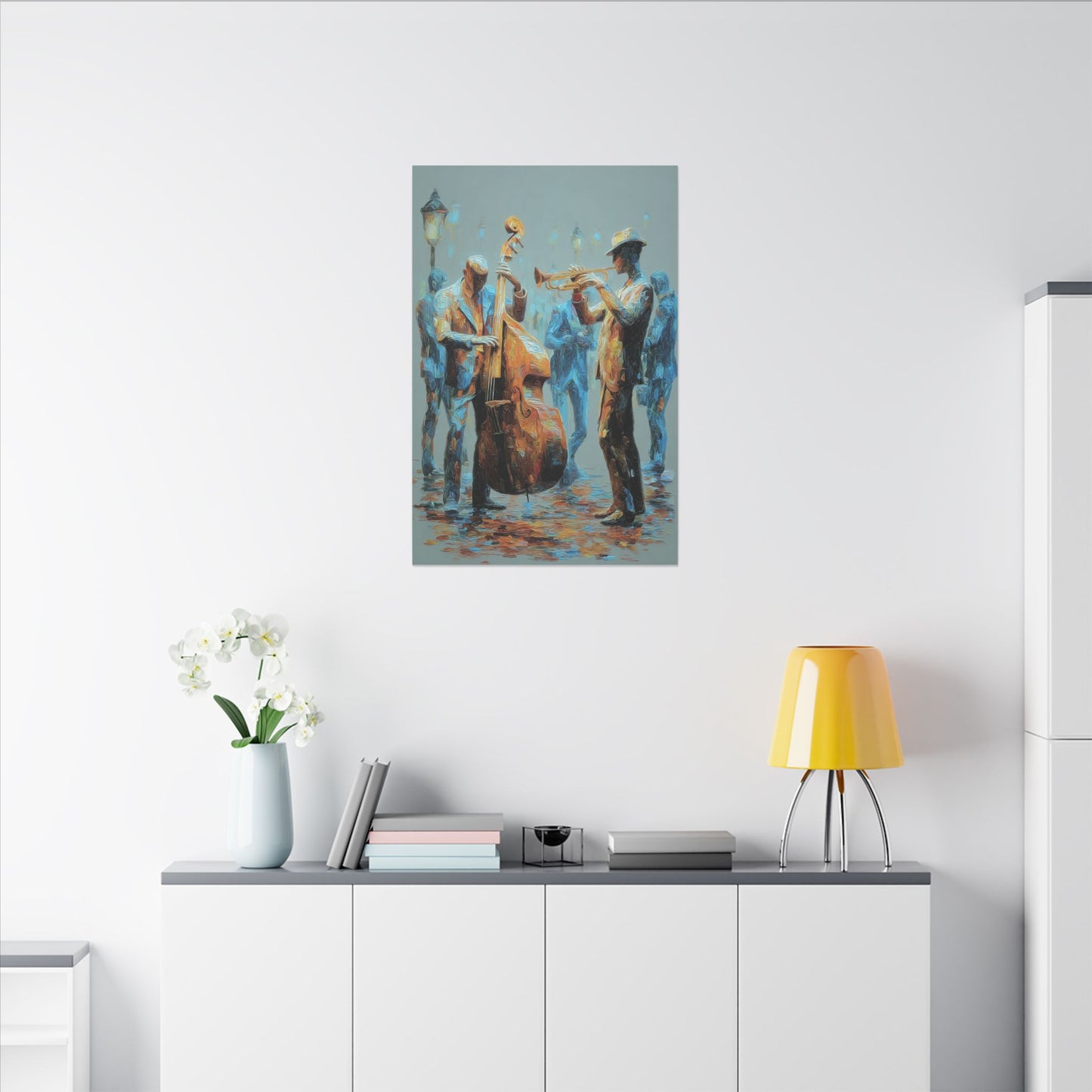 Colorful Jazz Musicians Art for Music Enthusiasts