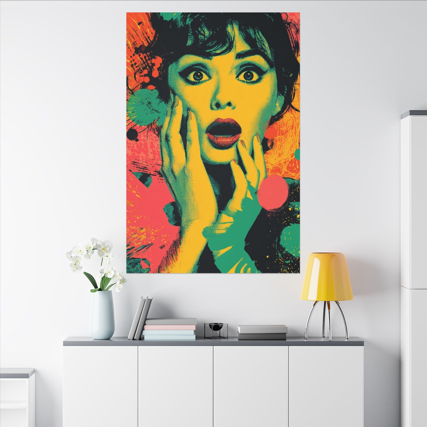Surreal Pop Art Woman – Vibrant Modern Wall Art