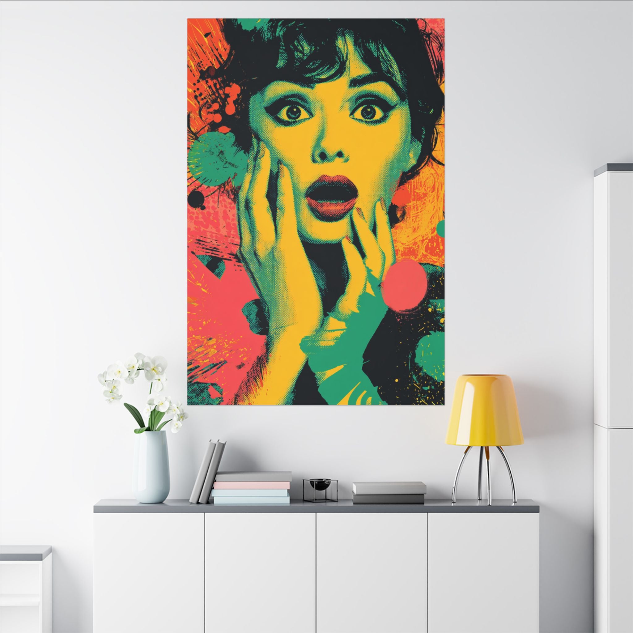 Surreal Pop Art Woman – Vibrant Modern Wall Art