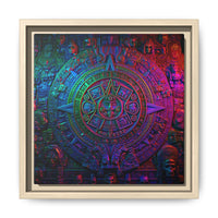 Aztec Mandala Wall Art - Colorful Cultural Decor