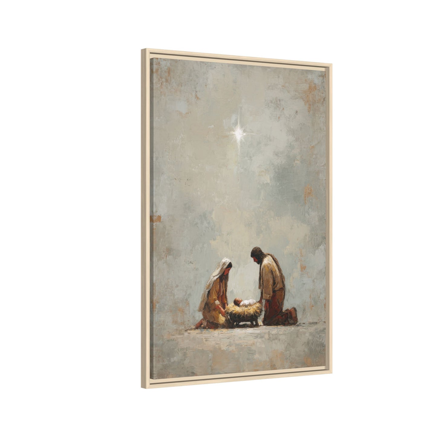Nativity Scene Art Print - Warm Family Vibes
