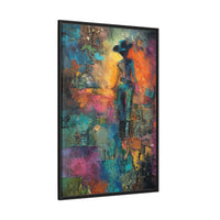 Abstract Cowgirl Art | Colorful Canvas Artwork