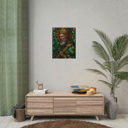Saint Artwork | Irish Heritage Art | Traditional Green Tones