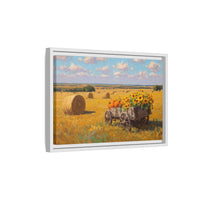 Sunflower Harvest Wagon Decor | Rustic Farm Art for Home