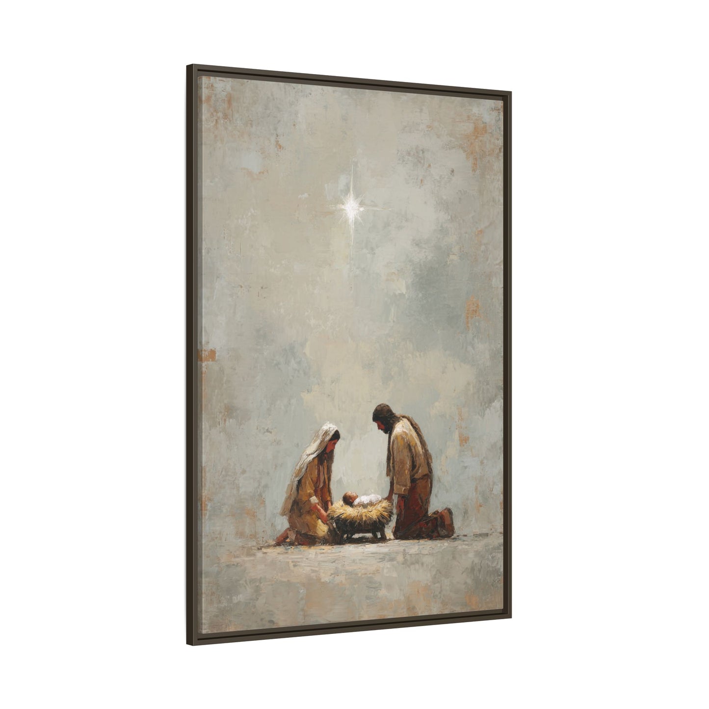 Nativity Scene Art Print - Warm Family Vibes