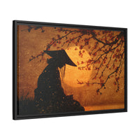 Serene Silhouette of Contemplation | Asian-Inspired Artwork