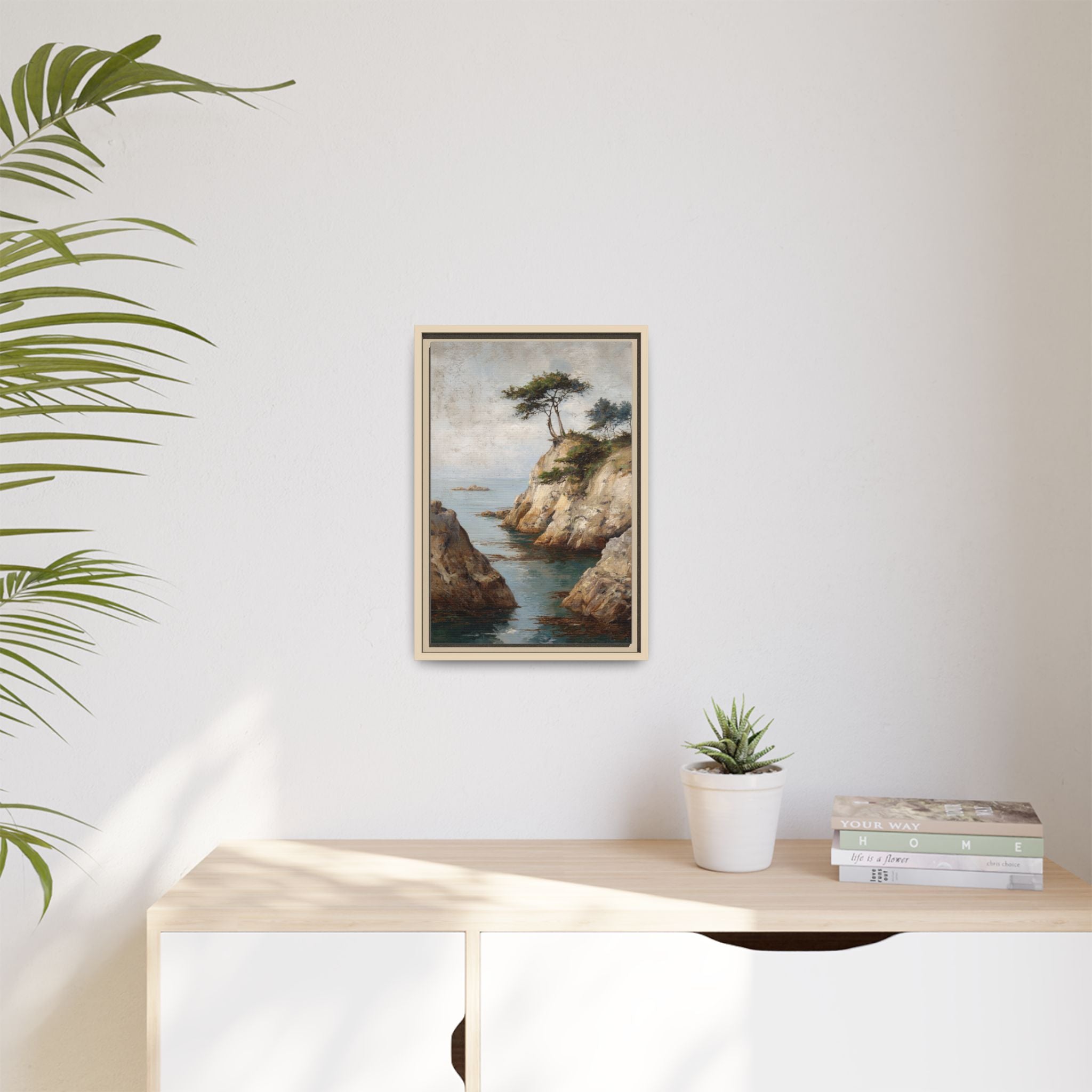 Serene Seaside Landscape Art - Tranquil Coastal Decor