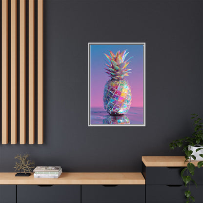 Colorful Pineapple Canvas Art | Abstract Tropical Design
