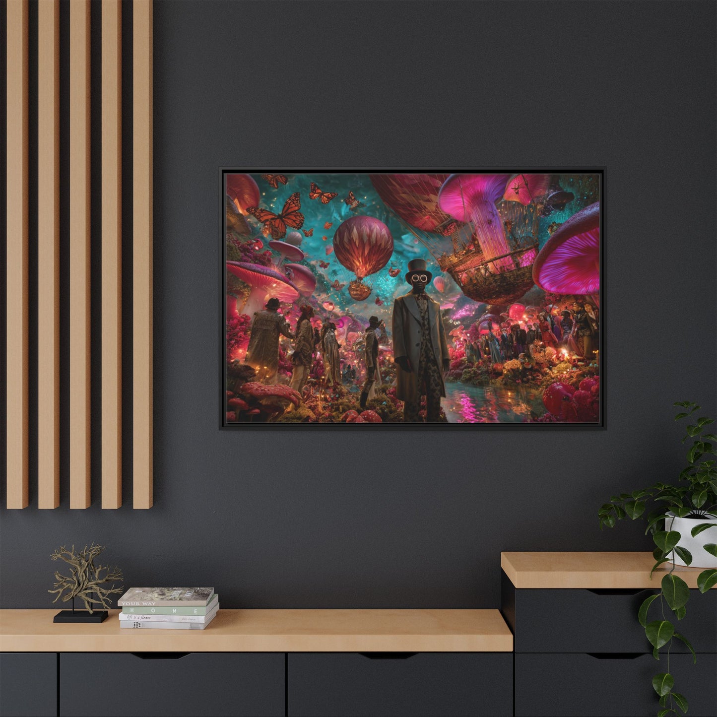 Whimsical Hot Air Balloon Fantasy Artwork | Surreal Landscape