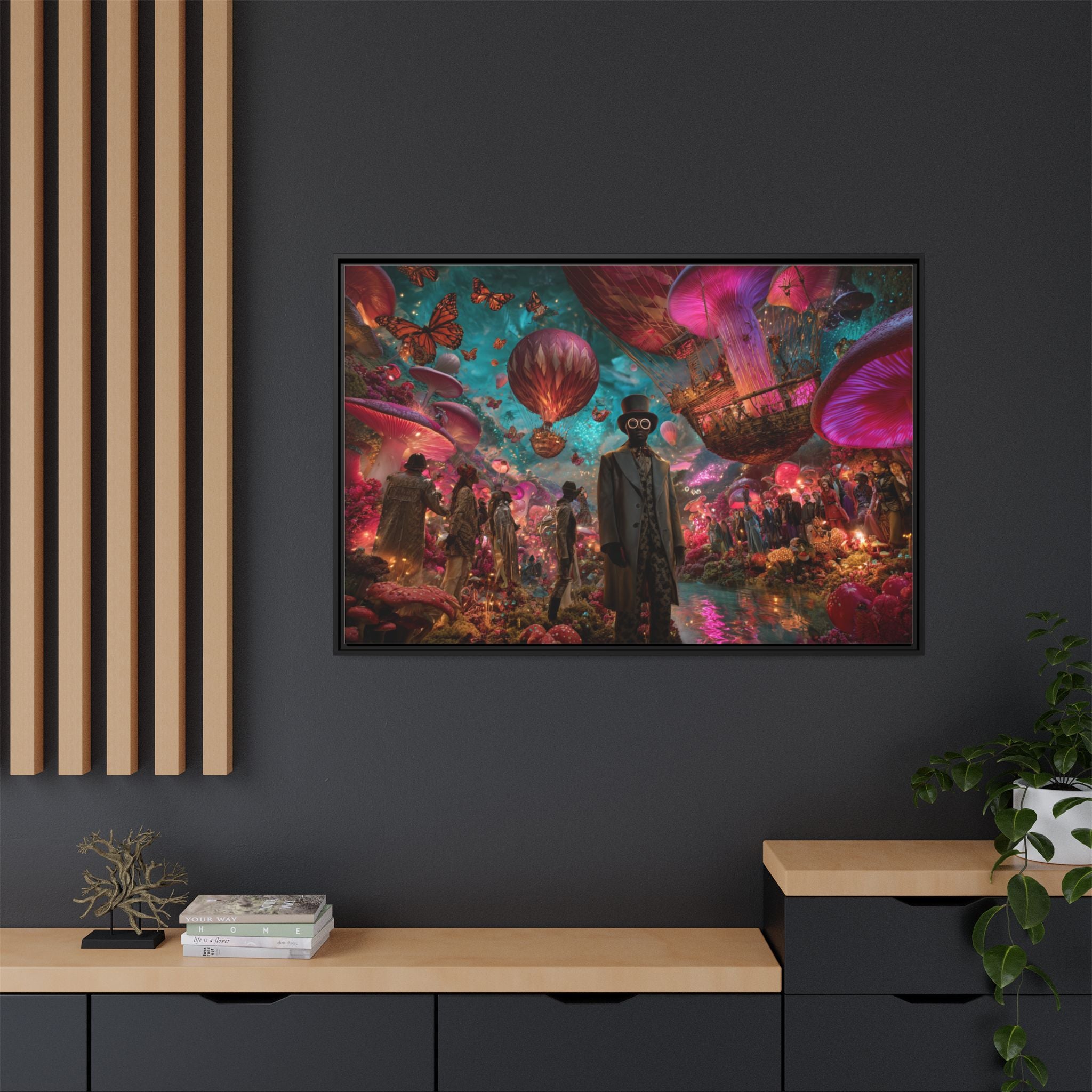 Whimsical Hot Air Balloon Fantasy Artwork | Surreal Landscape