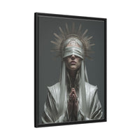 Ethereal Blindfolded Saint Art | Spiritual Home Decor