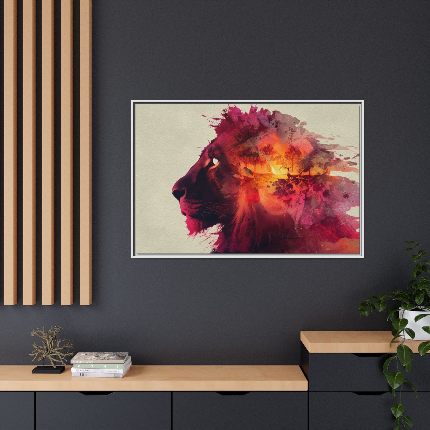 Majestic Lion Watercolor Art | Vibrant Animal Portrait