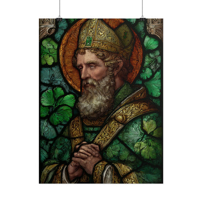 Saint Artwork | Irish Heritage Art | Traditional Green Tones