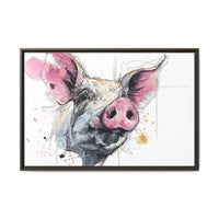 Whimsical Pig Art Print - Playful Farmhouse Decor