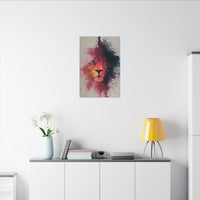 Majestic Lion Watercolor Art | Vibrant Animal Portrait