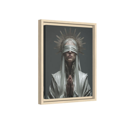 Ethereal Blindfolded Saint Art | Spiritual Home Decor