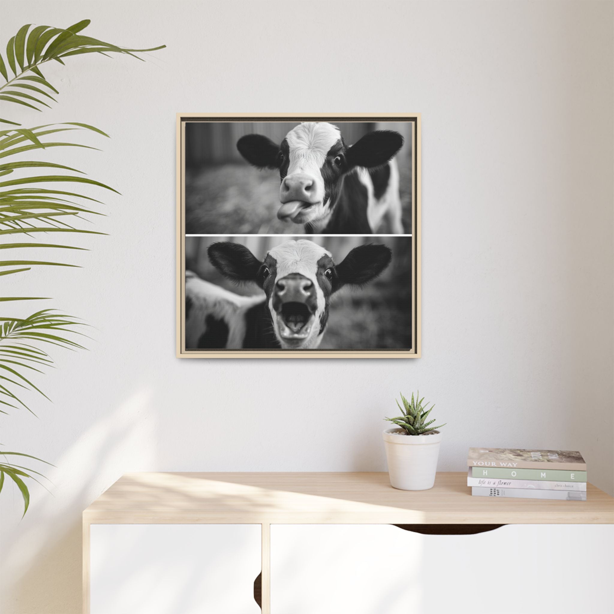 Whimsical Cow Photography | Black and White Animal Art