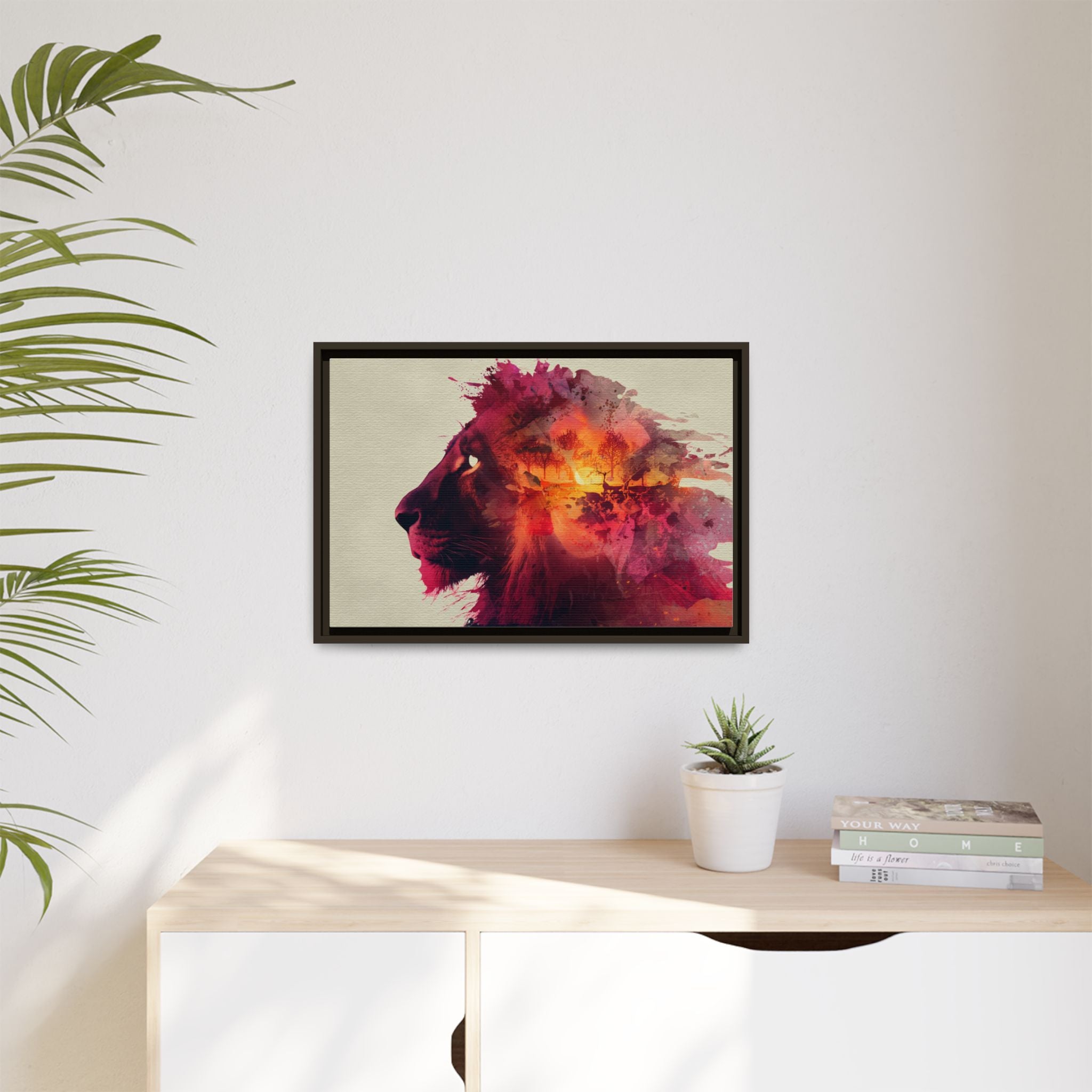 Majestic Lion Watercolor Art | Vibrant Animal Portrait