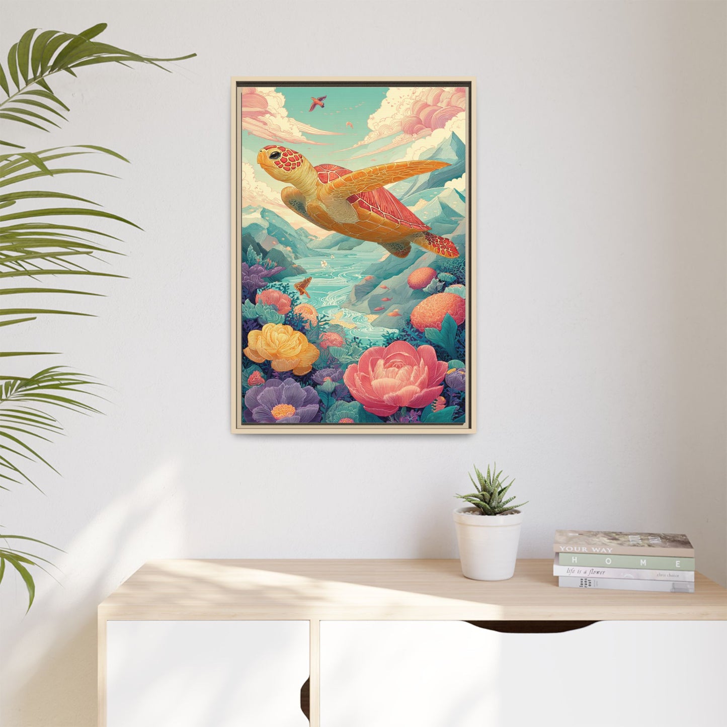 Vibrant Turtle Art | Whimsical Nature Illustration