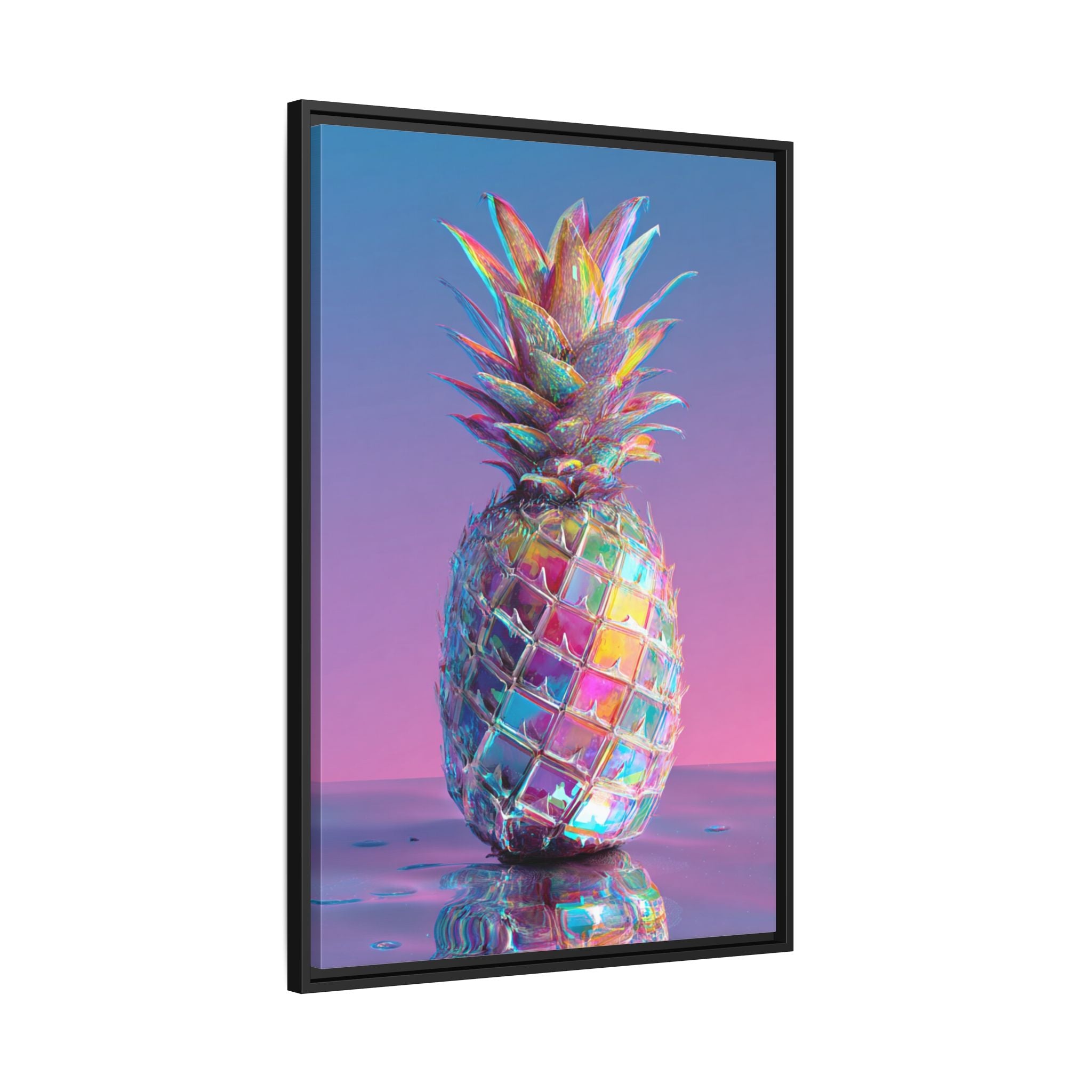 Colorful Pineapple Canvas Art | Abstract Tropical Design