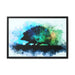 Hedgehog Silhouette Watercolor Art | Nature-Inspired Home Decor
