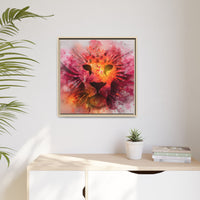 Vibrant Lion Artwork – Bold Watercolor Print