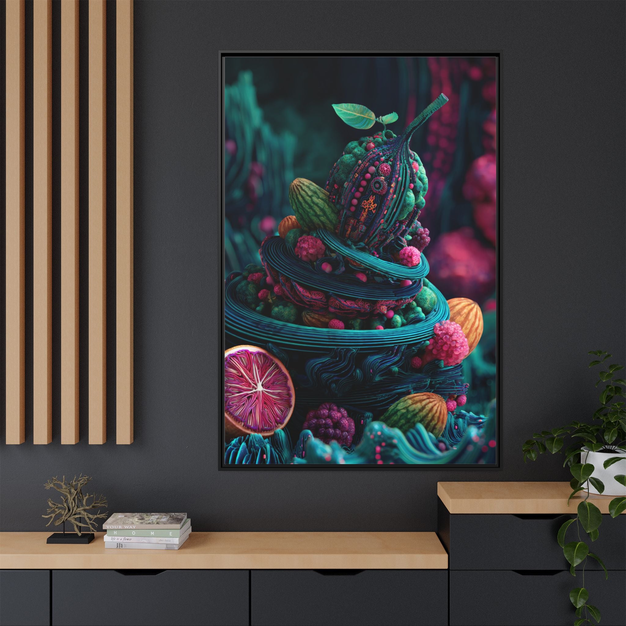 Surreal Fruit Fantasy Art - Vibrant Digital Design