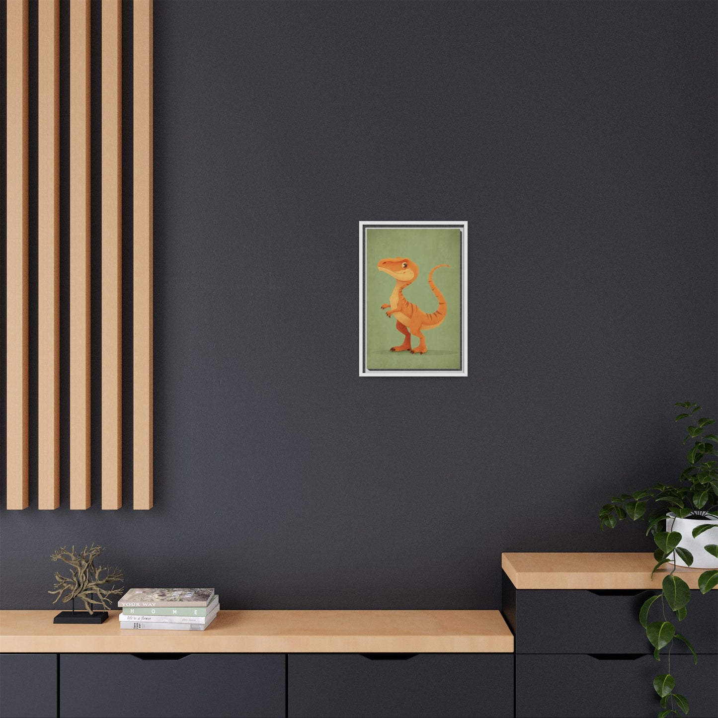Whimsical Dinosaur Illustration Art for Kids' Rooms