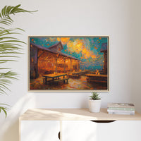 Autumn Festival Night Scene - Colorful Impressionist Art