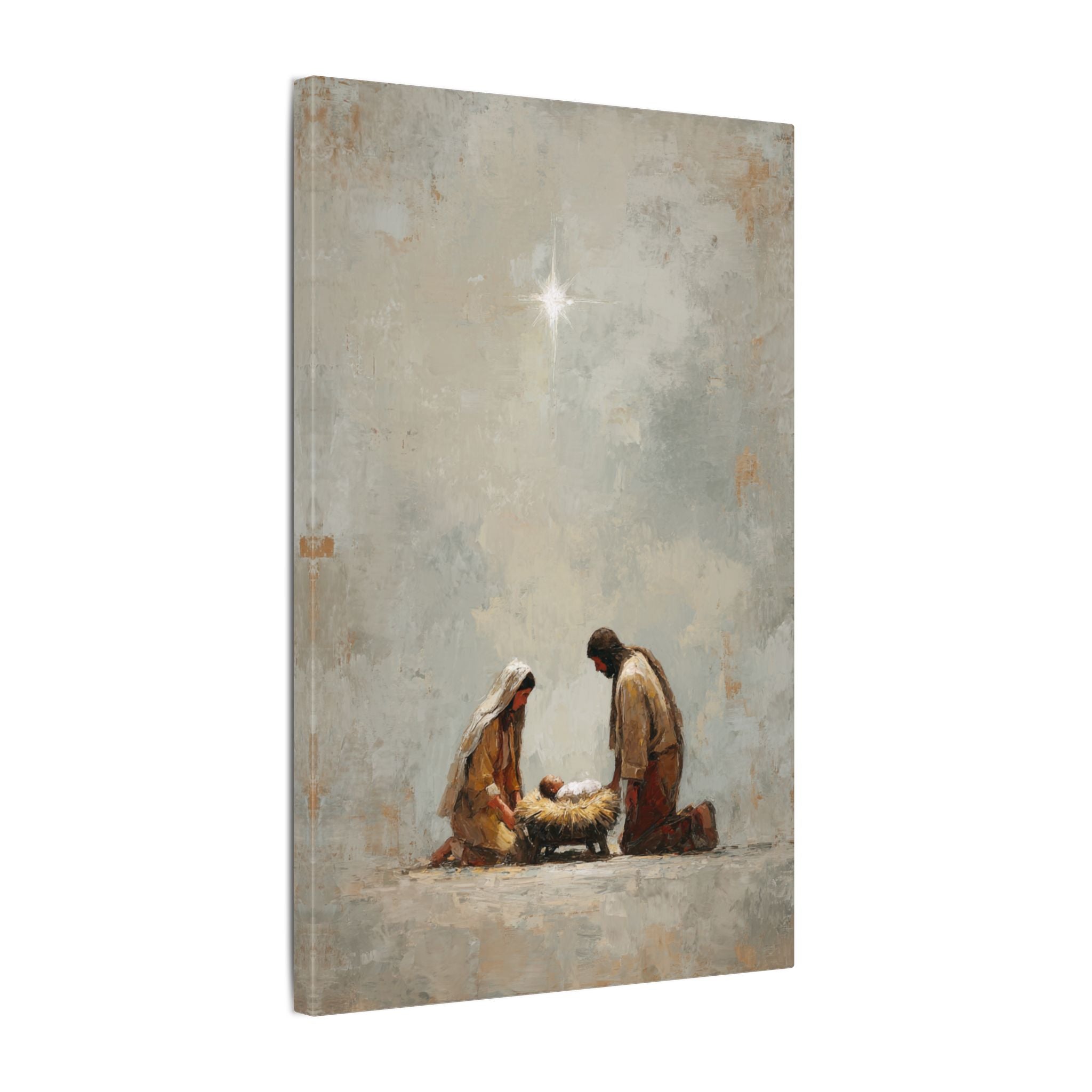 Nativity Scene Art Print - Warm Family Vibes