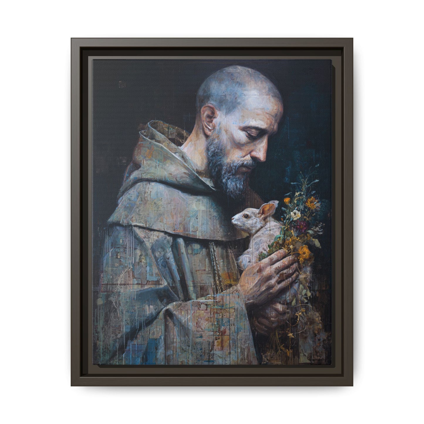 Saint Francis and Rabbit Artwork - Nature Inspired Wall Art