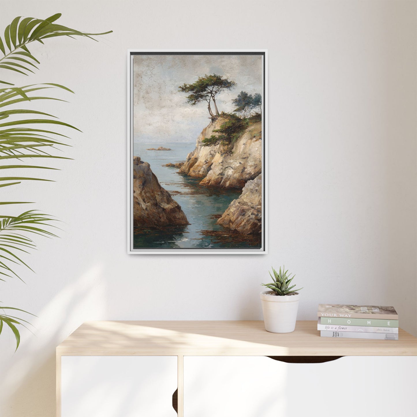 Serene Seaside Landscape Art - Tranquil Coastal Decor