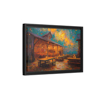 Autumn Festival Night Scene - Colorful Impressionist Art