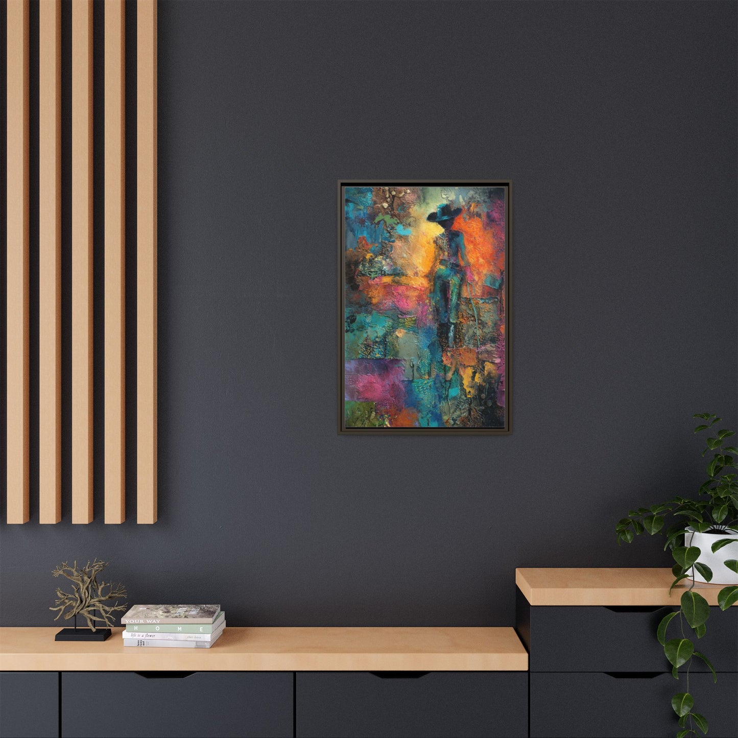 Abstract Cowgirl Art | Colorful Canvas Artwork