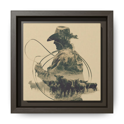 Lone Cowboy Silhouette Art - Vintage Western Charm