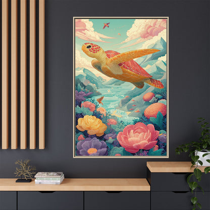 Vibrant Turtle Art | Whimsical Nature Illustration