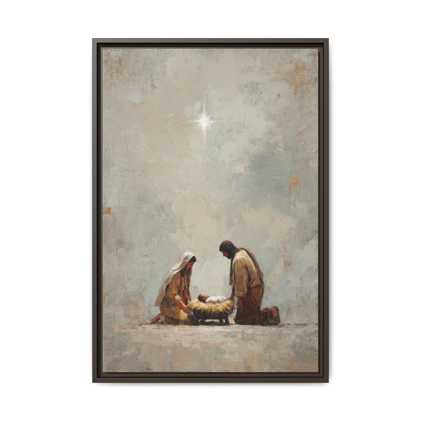 Nativity Scene Art Print - Warm Family Vibes