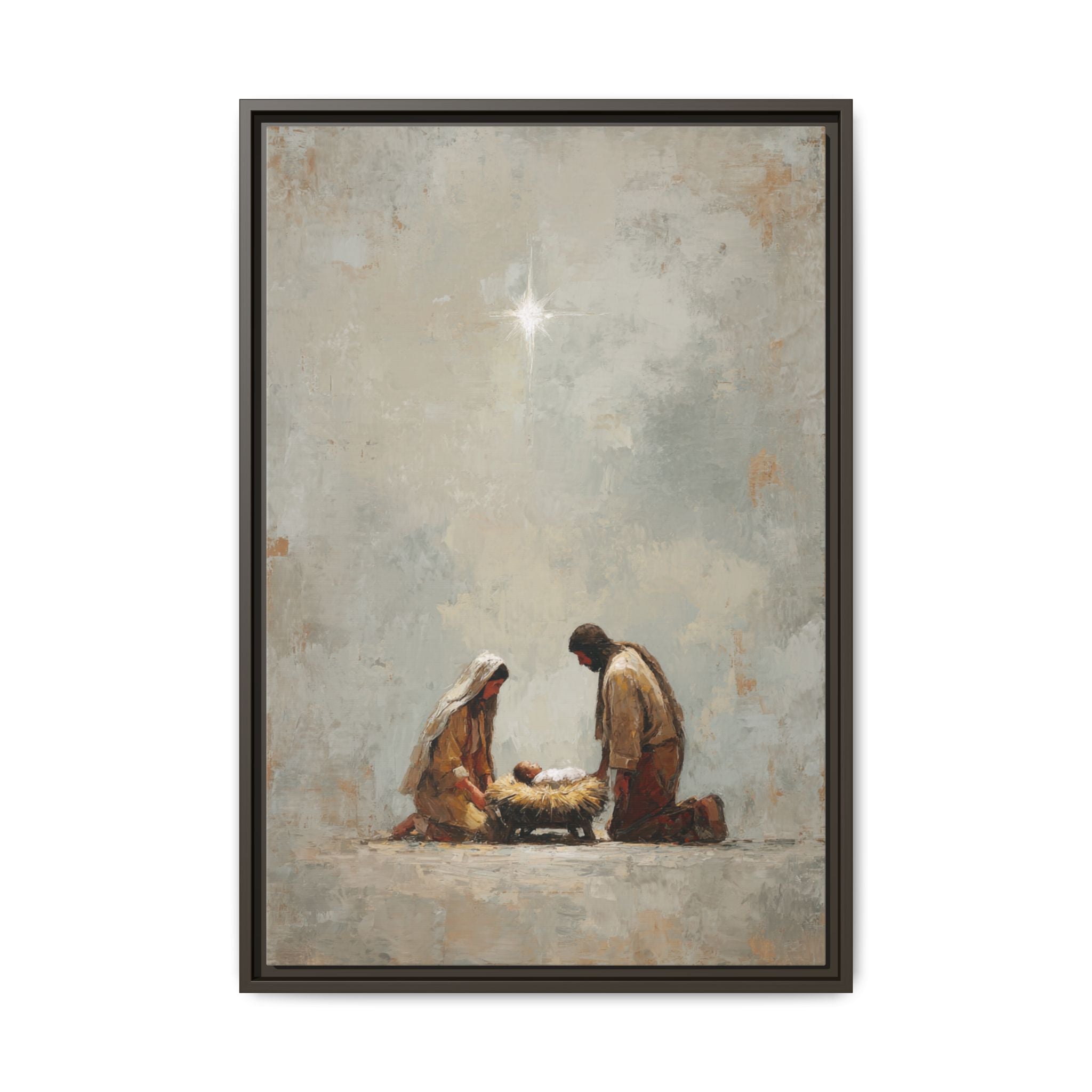 Nativity Scene Art Print - Warm Family Vibes