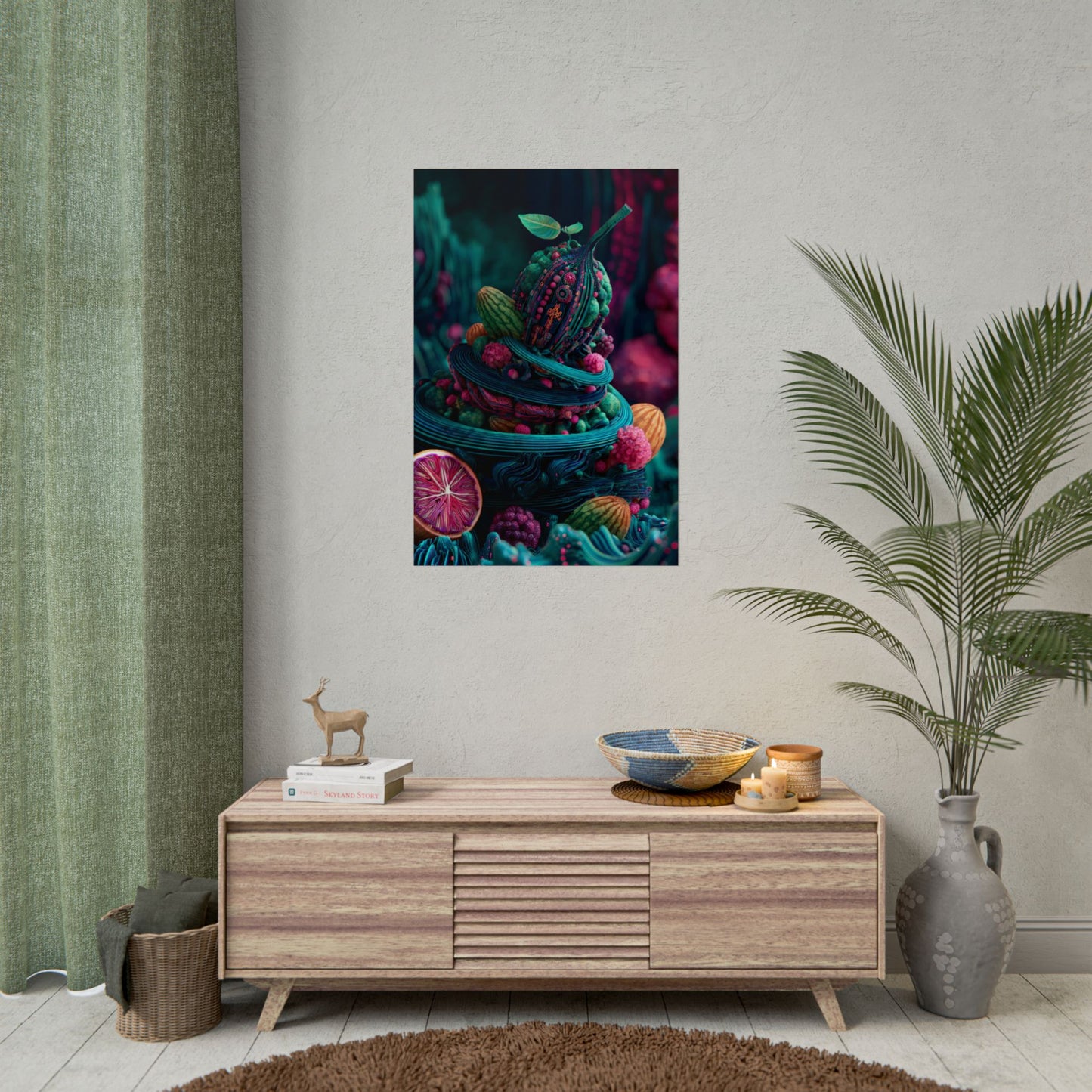 Surreal Fruit Fantasy Art - Vibrant Digital Design