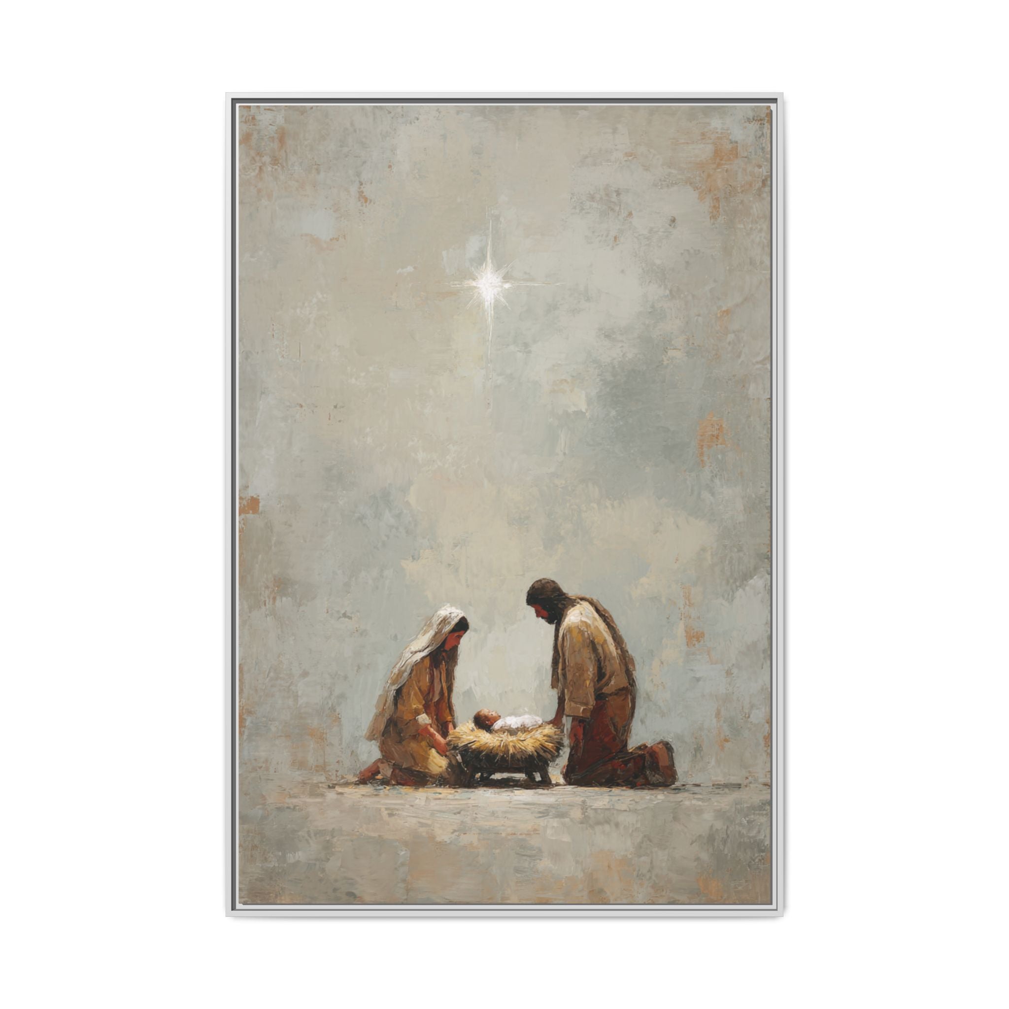 Nativity Scene Art Print - Warm Family Vibes