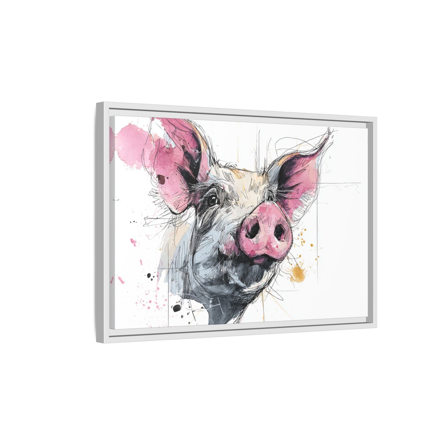 Whimsical Pig Art Print - Playful Farmhouse Decor