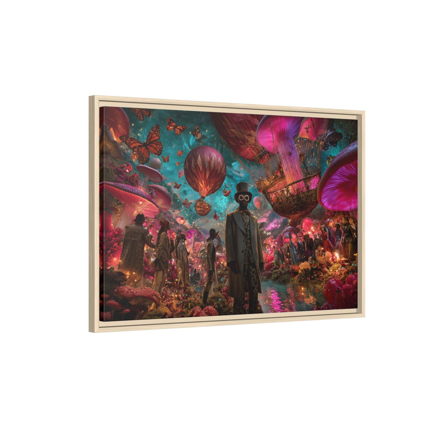 Whimsical Hot Air Balloon Fantasy Artwork | Surreal Landscape