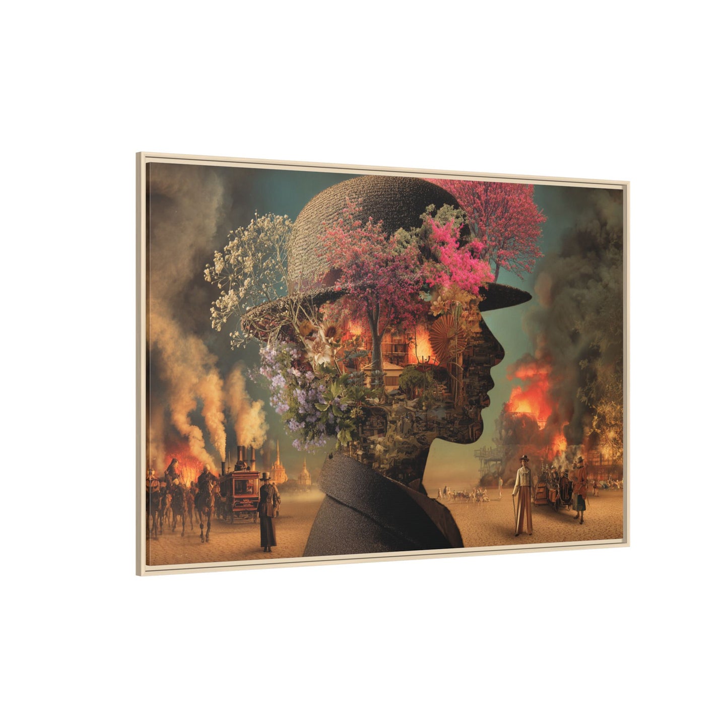 Surreal Botanical Portrait Art | Unique Digital Illustration