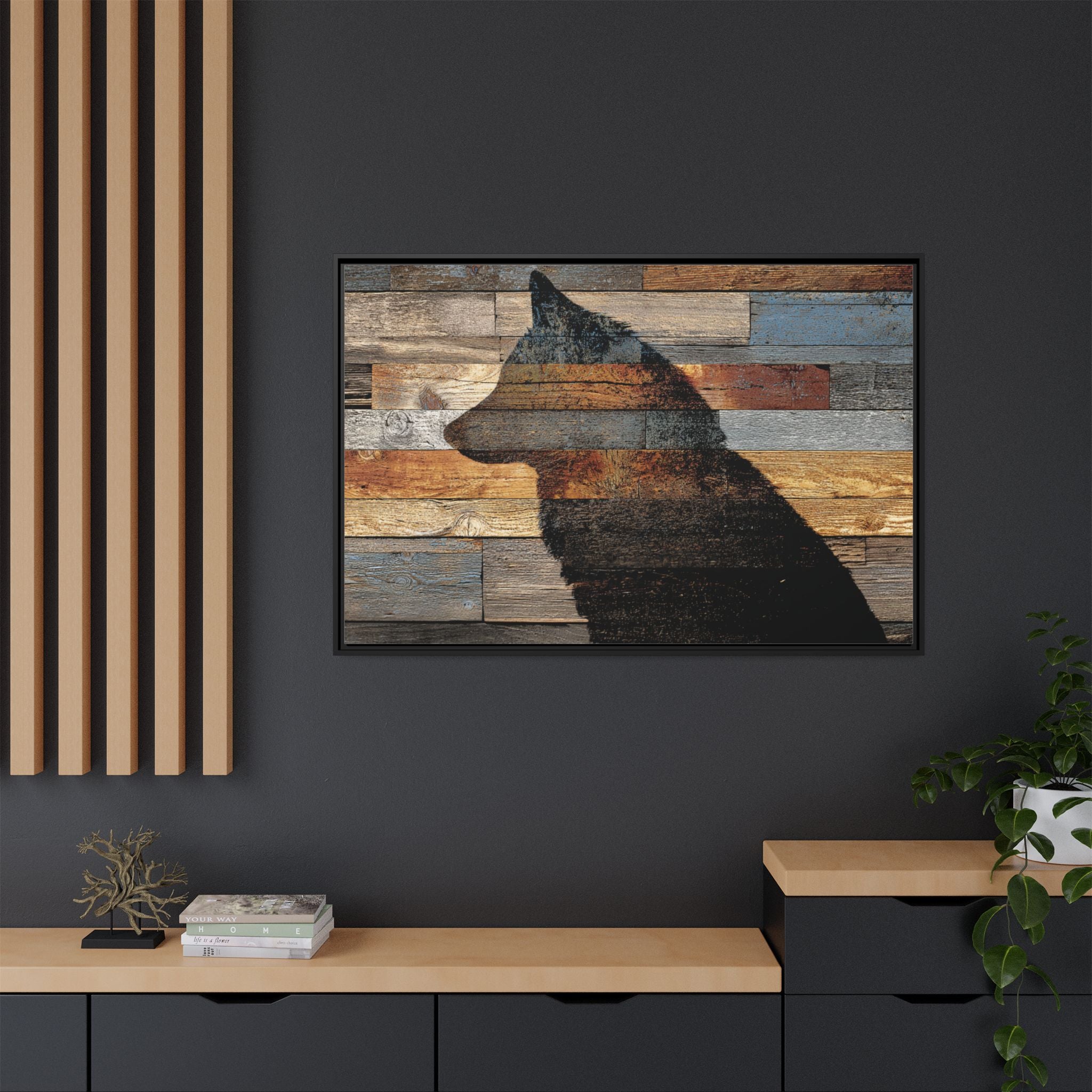 Rustic Wolf Silhouette Wall Art | Nature Inspired Decor