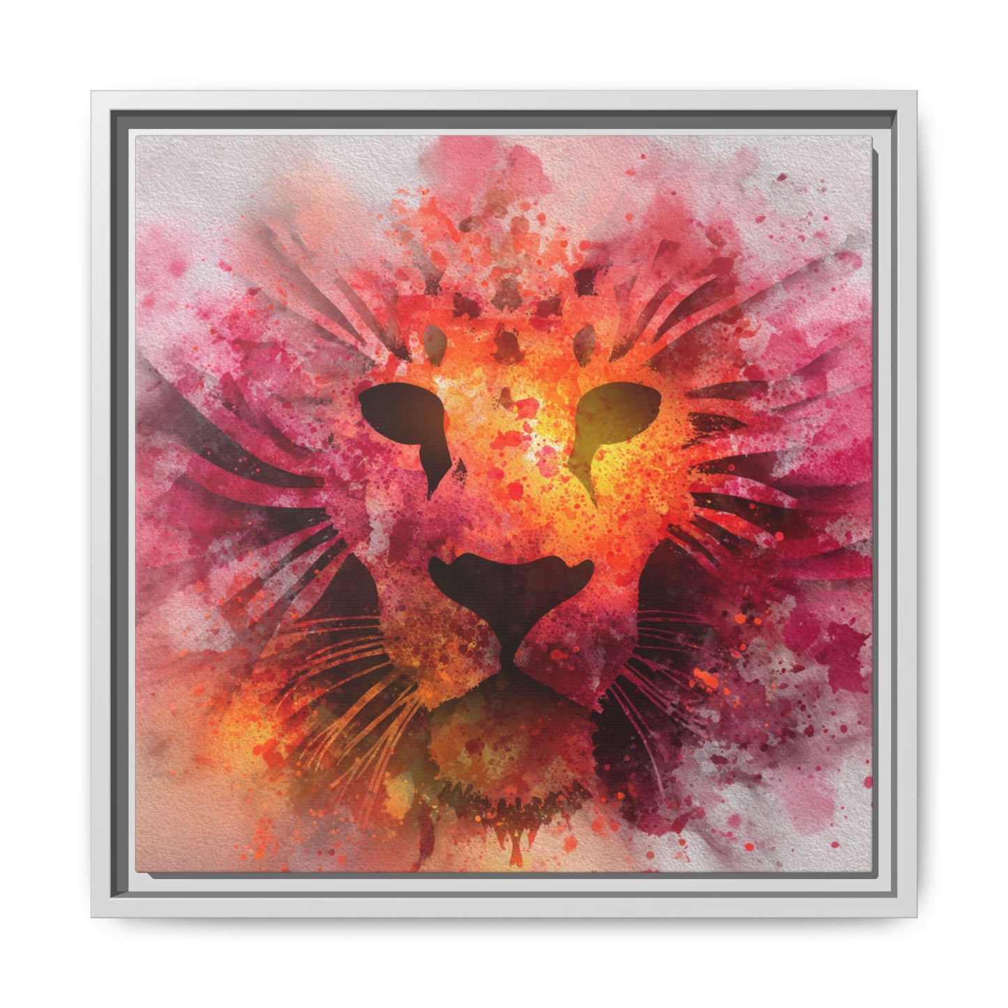 Vibrant Lion Artwork – Bold Watercolor Print