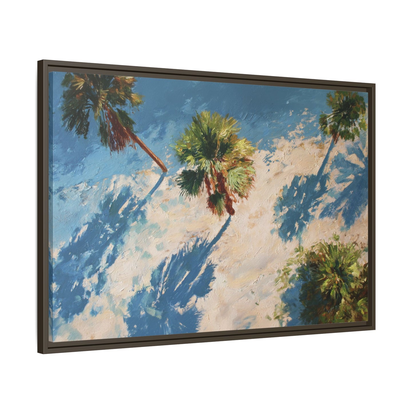 Tropical Palm Trees Artwork | Vibrant Coastal Landscape