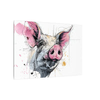 Whimsical Pig Art Print - Playful Farmhouse Decor